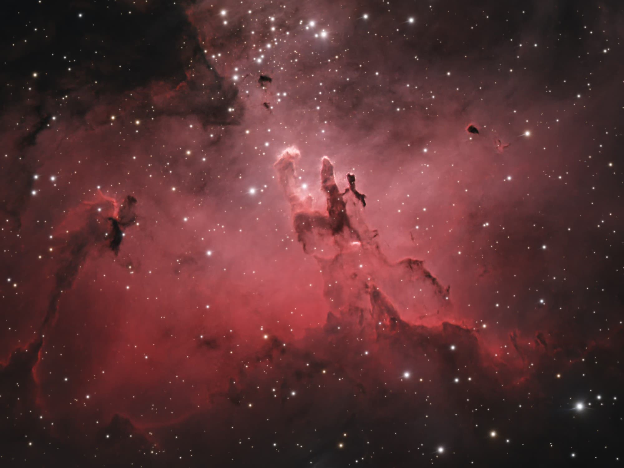 M16 Eagle Nebula Pillars of Creation astrophotography image by NightSkyLens