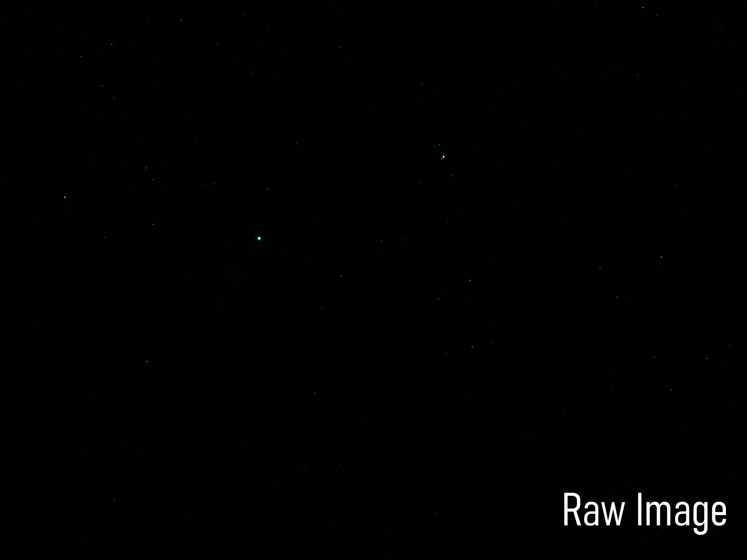Horsehead Nebula raw and final image comparison: Raw