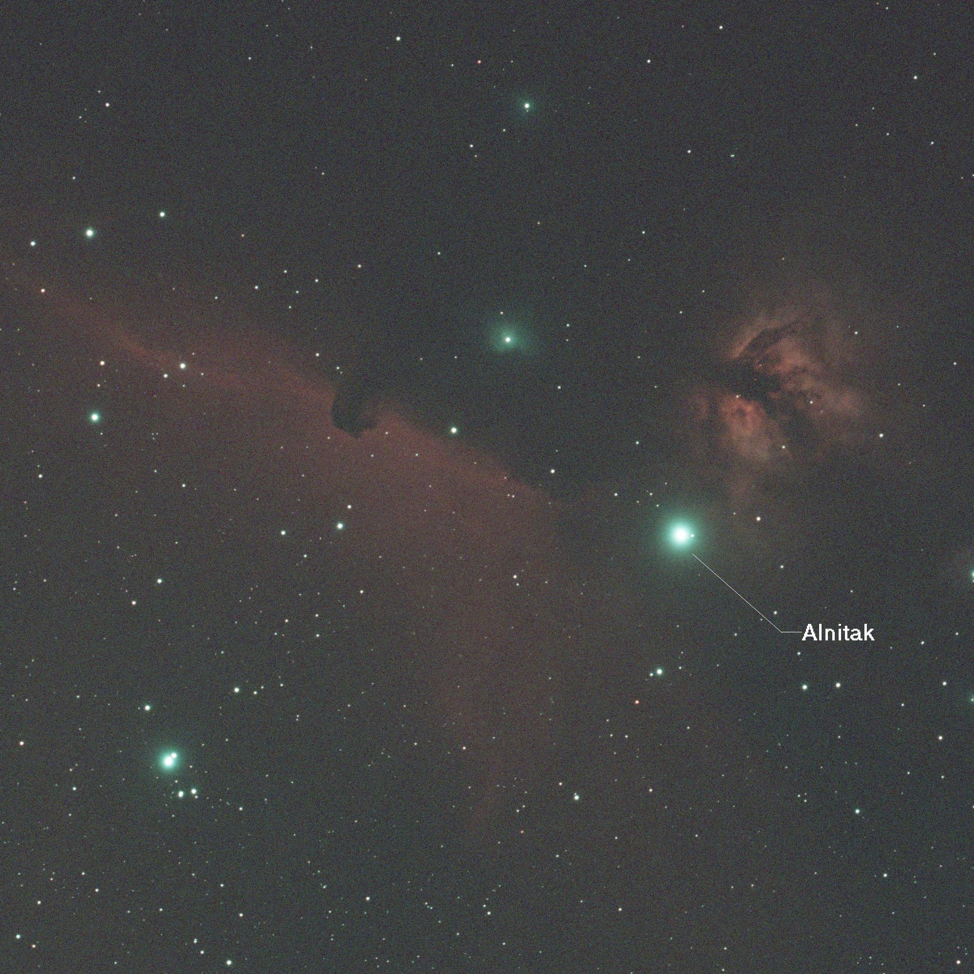 Horsehead Nebula in clear transparency